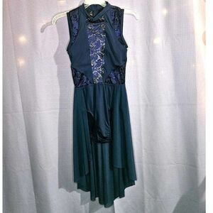 Balera, Blue, Sheer Panel, Top, Size: S